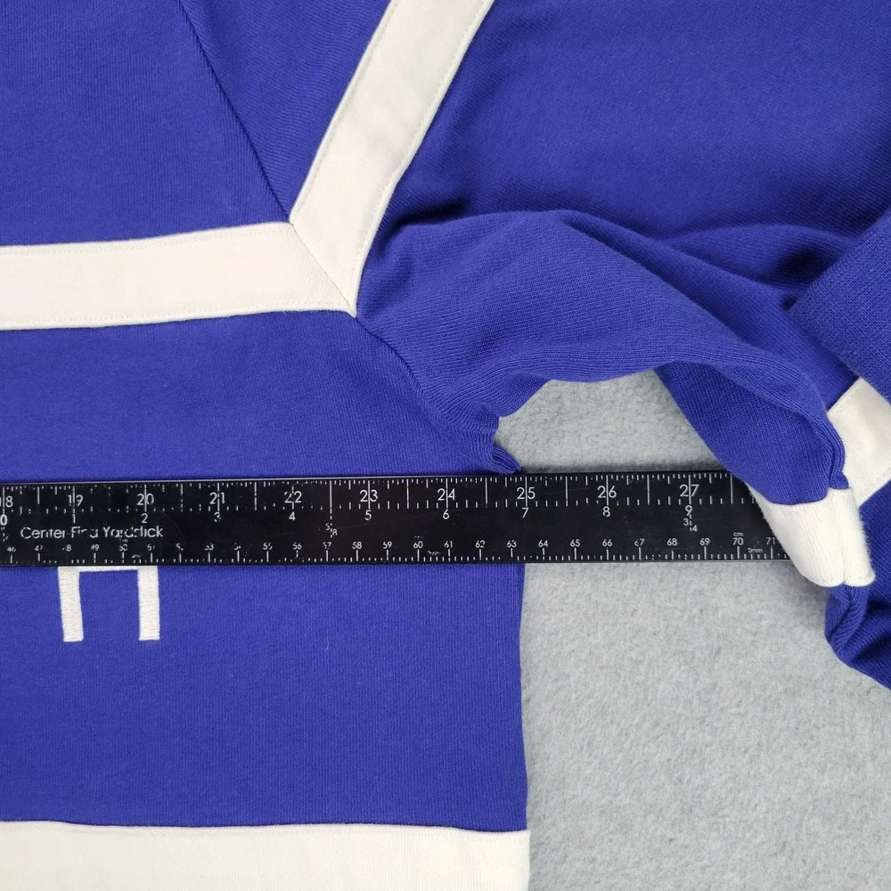Nike Rugby Polo Mens XL Blue White Swoosh Stripe Long Sleeve CV0169-455